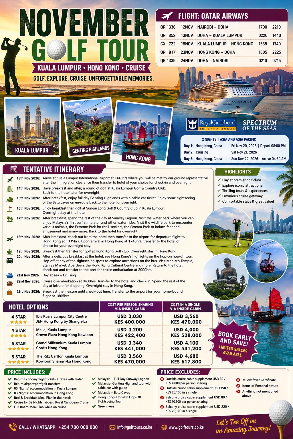 NOVEMBER GOLF TOUR 2026 IN MALAYSIA